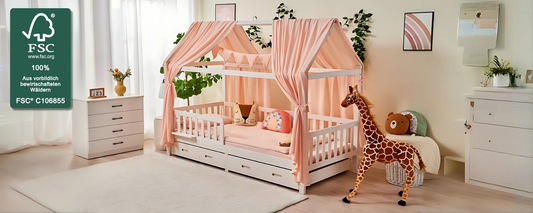 So gestaltest du ein traumhaftes Kinderzimmer mit einem Hausbett