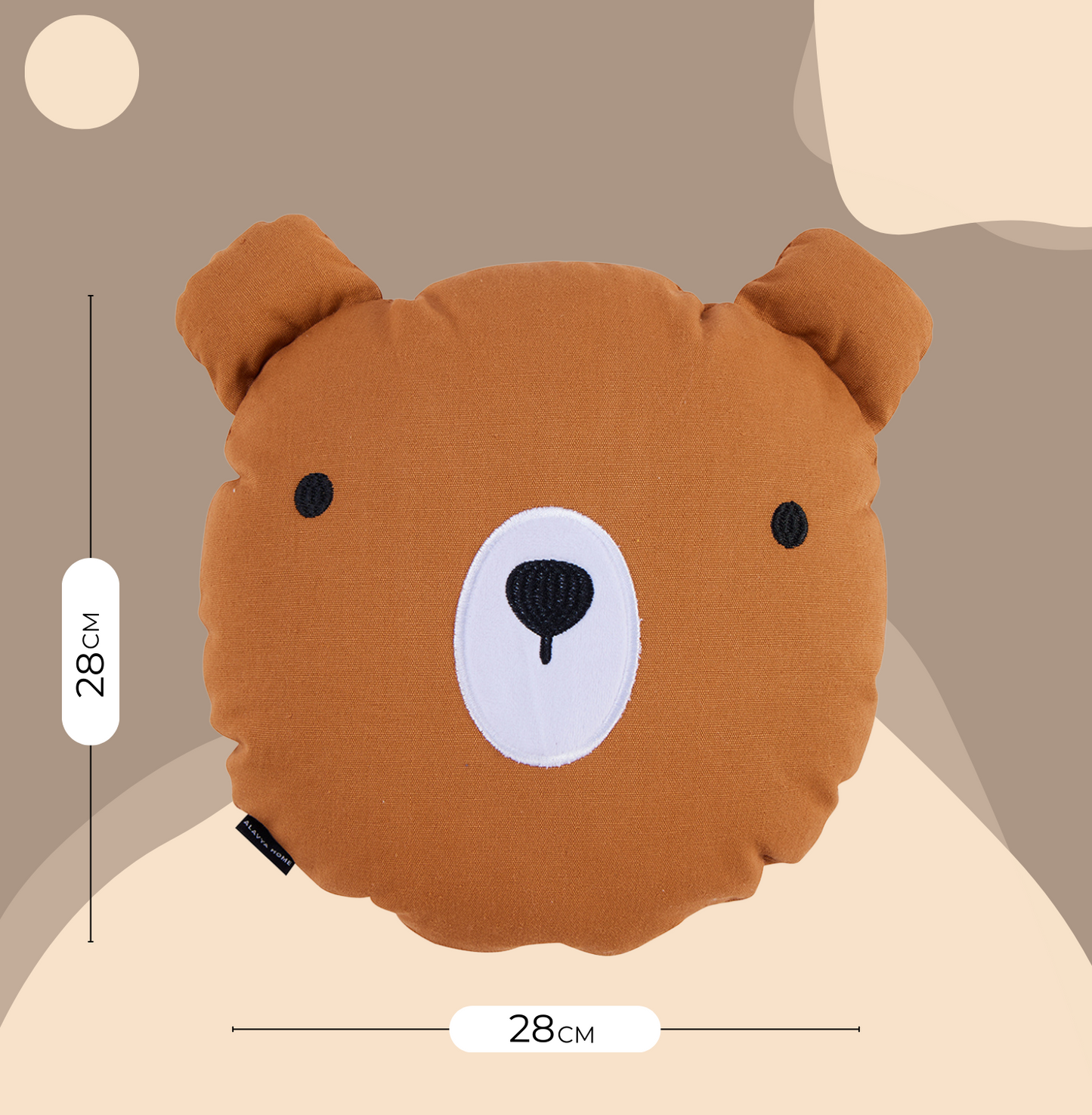 Heiko-Bär I Kinder Dekokissen ⌀28 cm .