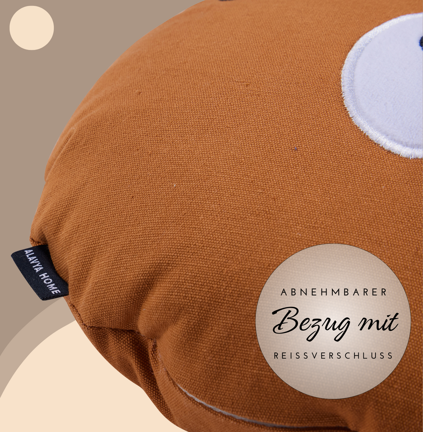 Heiko-Bär I Kinder Dekokissen ⌀28 cm .