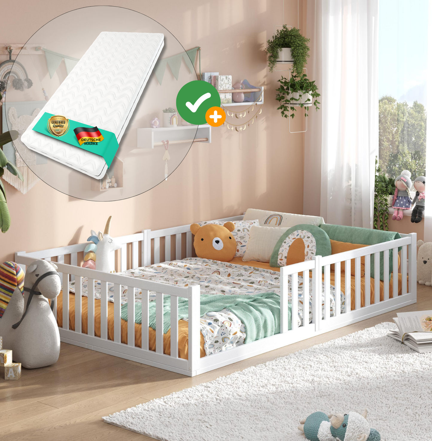Bodenbett TITAN mit Matratze Bodenbetten.