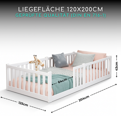 Bodenbett TITAN aus Buche