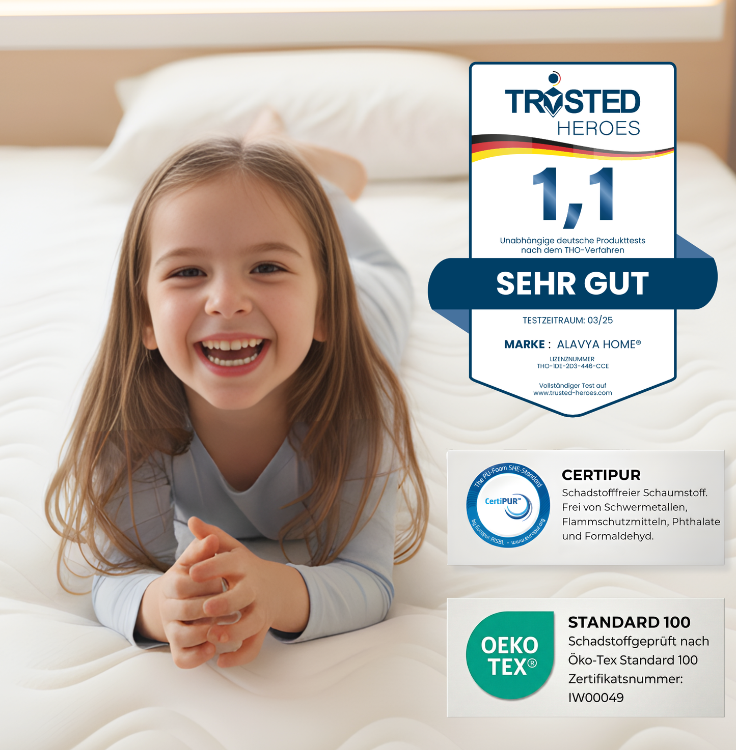 Kindermatratze COZY 2 tlg SET