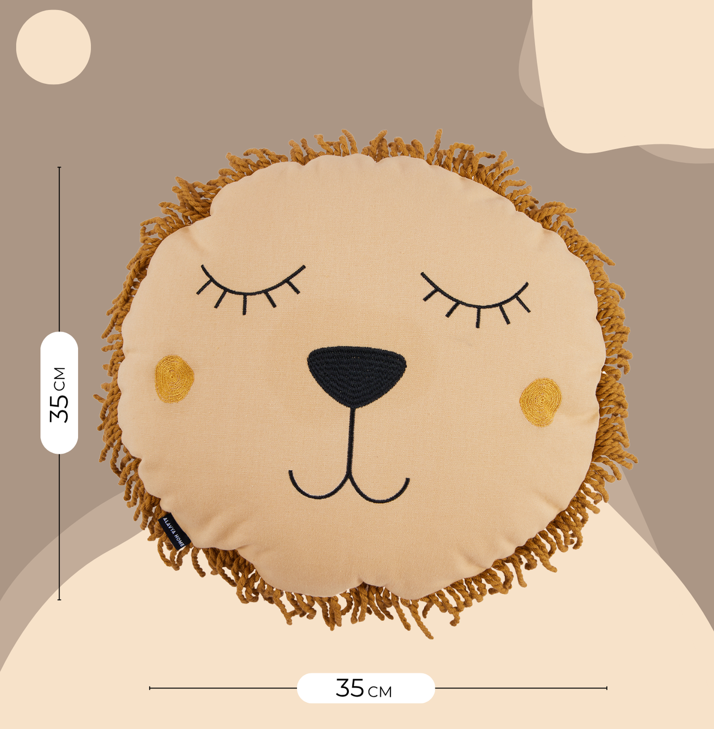 Snooki-Löwe I PILLOW LION ⌀35 cm