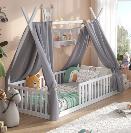 Hausbett Sky mit Musselin Dekoset