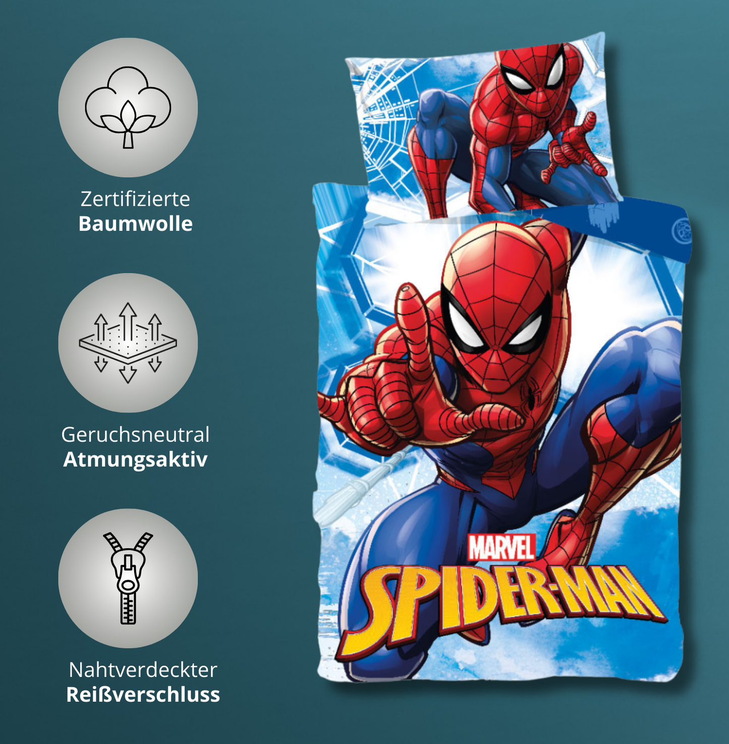 Marvel Spider-Man Bettwäsche-Set