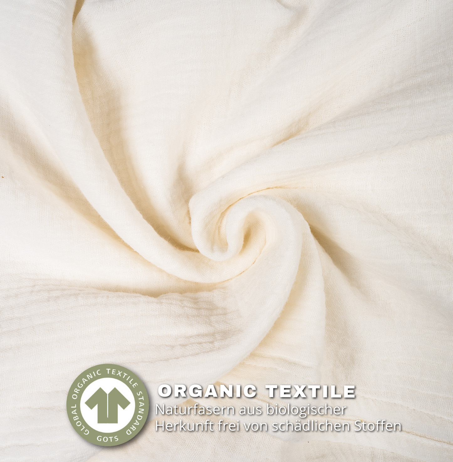 Baldachin BIO-Musselin-Baumwolle | 250 x 50 cm | Weiß