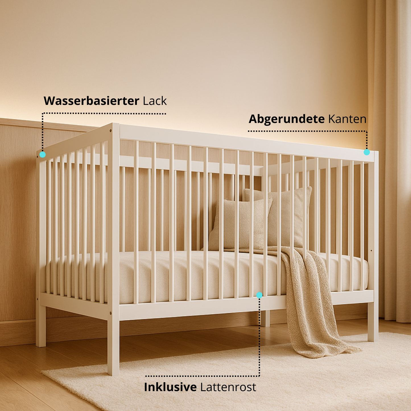Babybett TOBI 70x140 cm