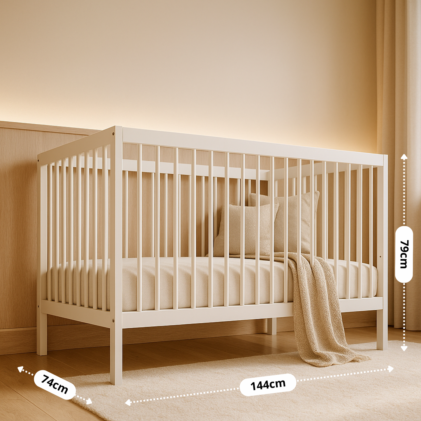 Babybett TOBI 70x140 cm