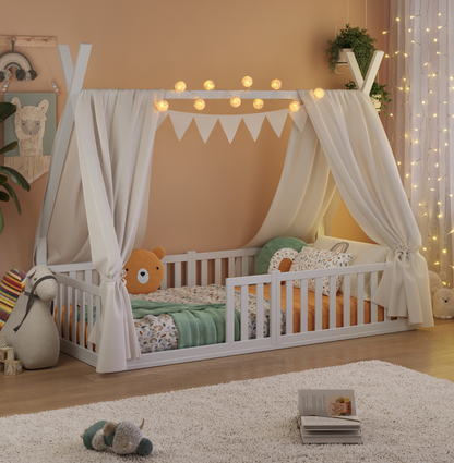 Hausbett Sky mit Musselin Dekoset
