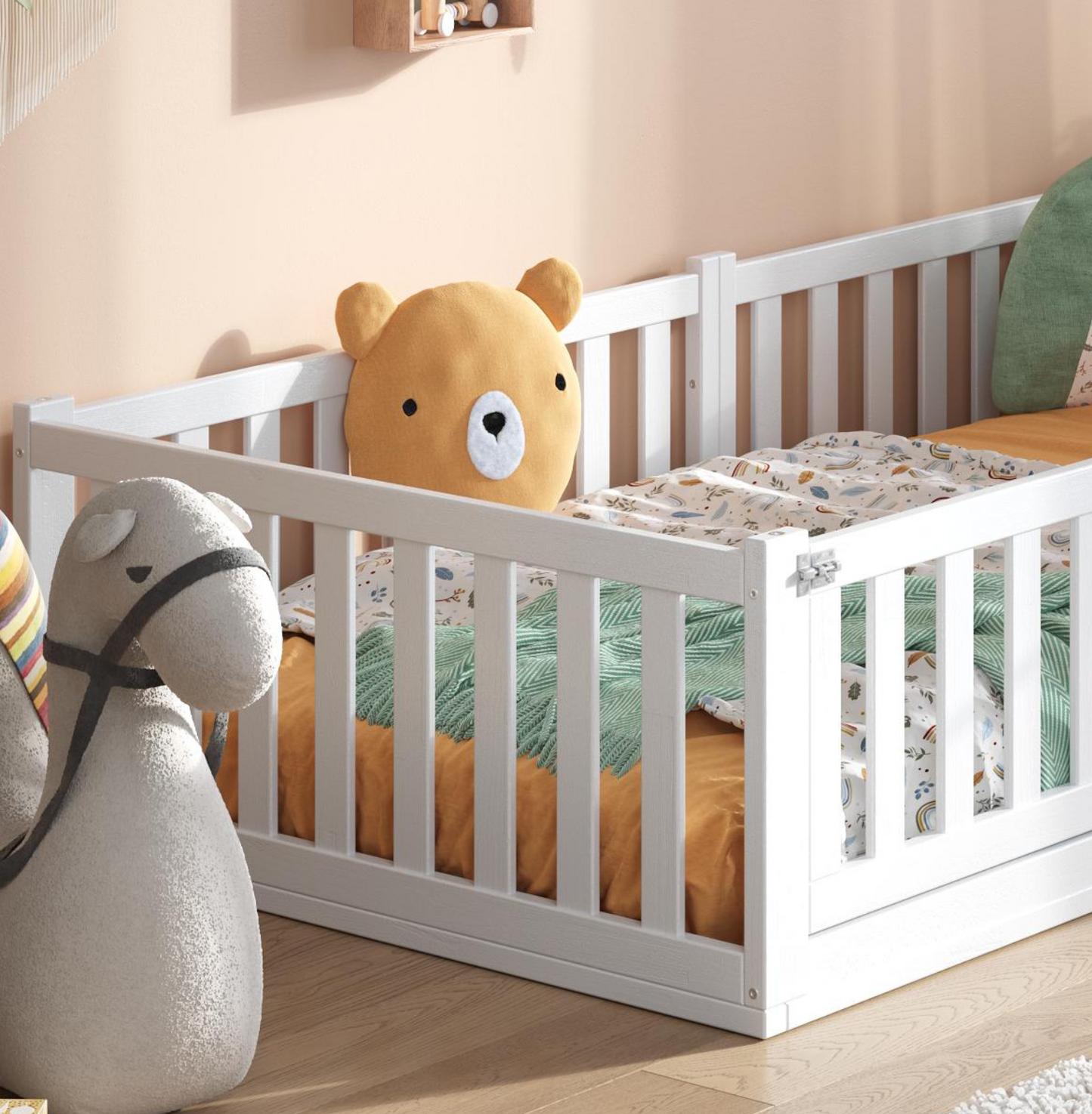 Bodenbett TITAN mit Tür