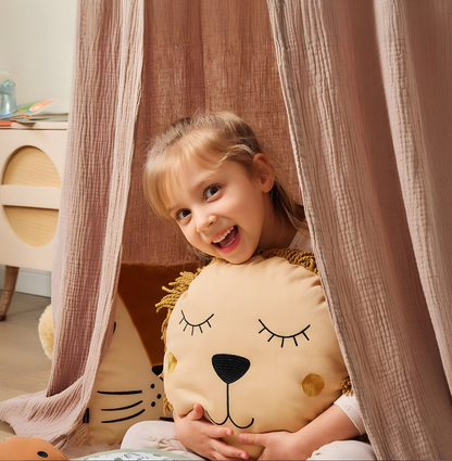 Baldachin BIO-Musselin-Baumwolle | Braun