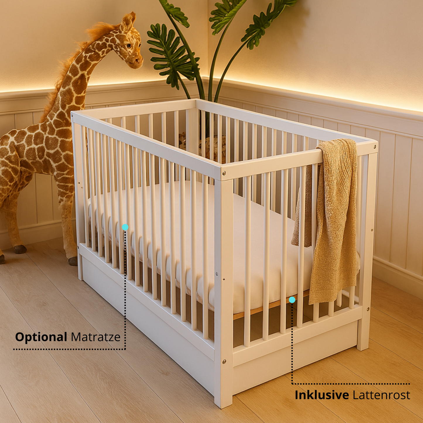Babybett TOBI 70x140 cm