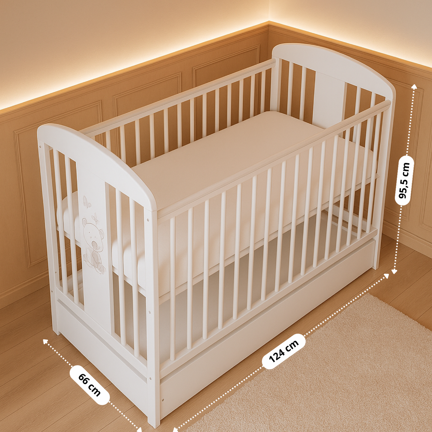 Babybett TORA 60x120 cm