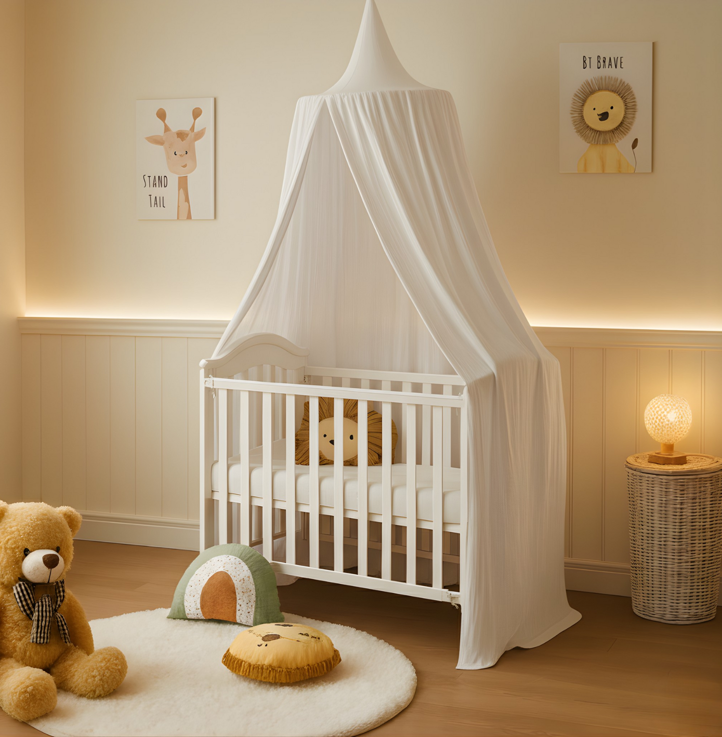 Baldachin BIO-Musselin-Baumwolle |   Weiß