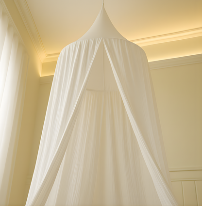 Baldachin BIO-Musselin-Baumwolle |   Weiß