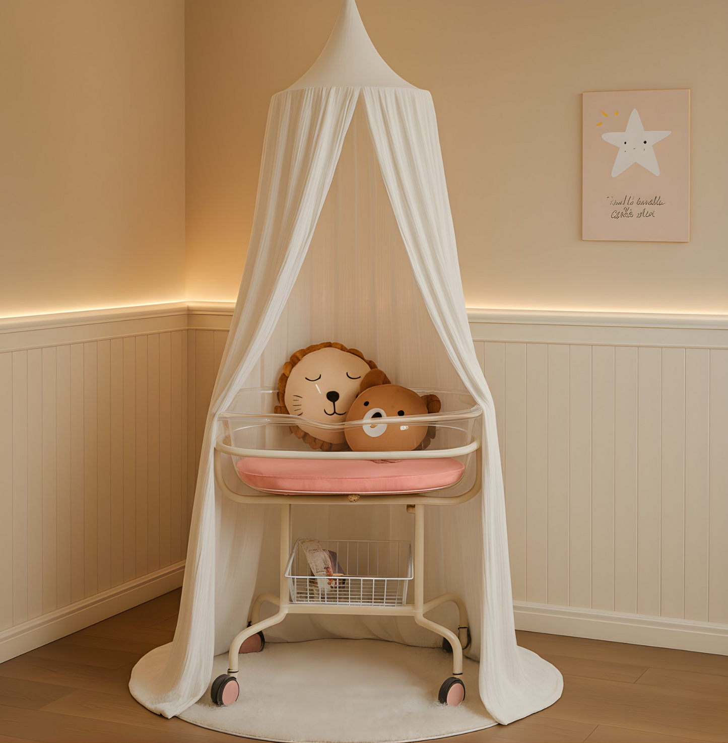 Baldachin BIO-Musselin-Baumwolle |   Weiß