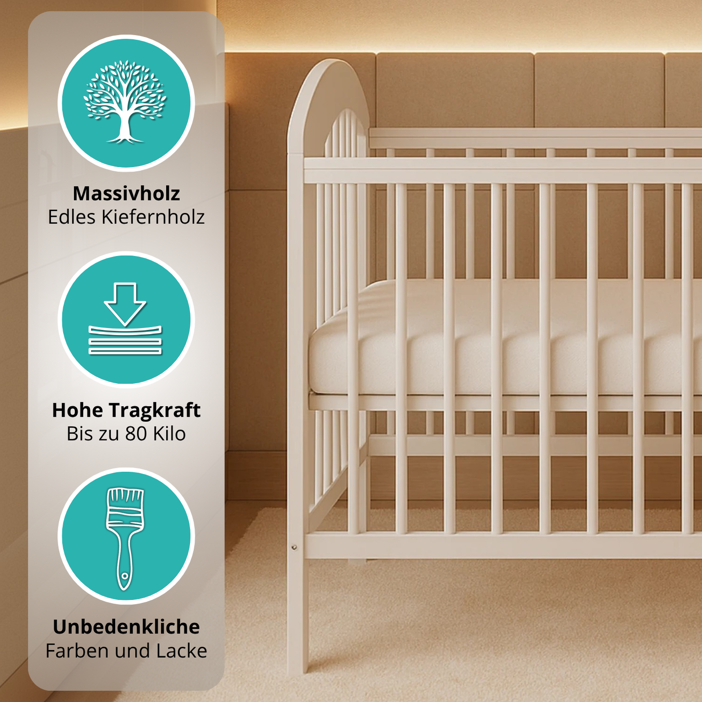 Babybett Tonja 60x120 cm