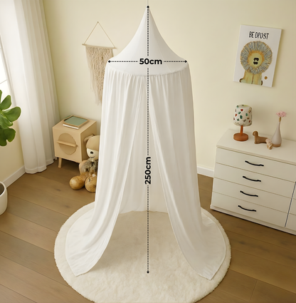 Baldachin BIO-Musselin-Baumwolle |   Weiß