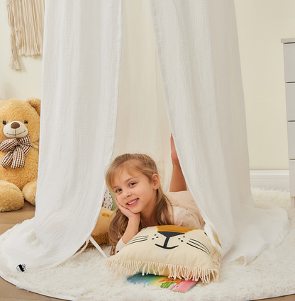 Baldachin BIO-Musselin-Baumwolle |   Weiß