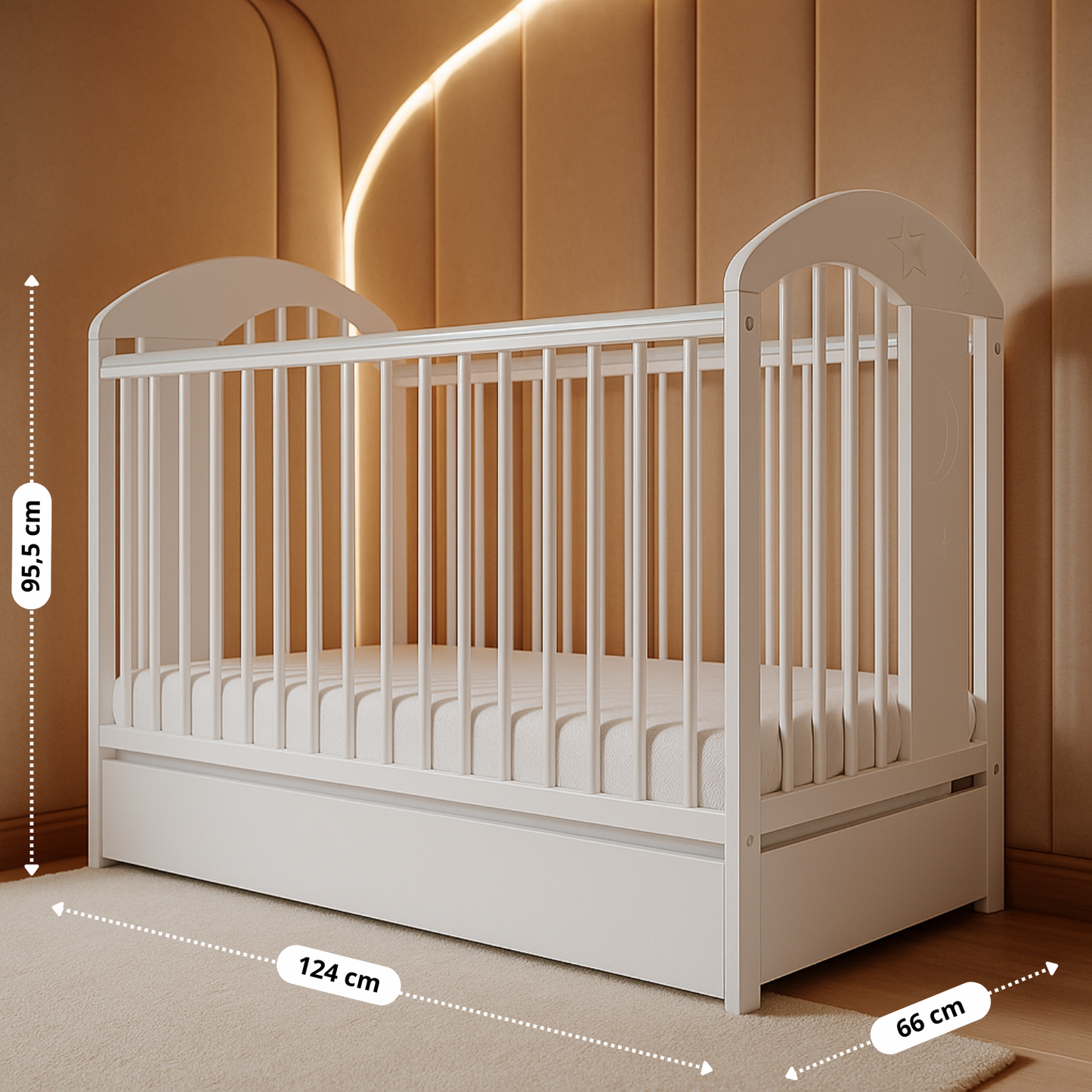 Babybett Tonja 60x120 cm