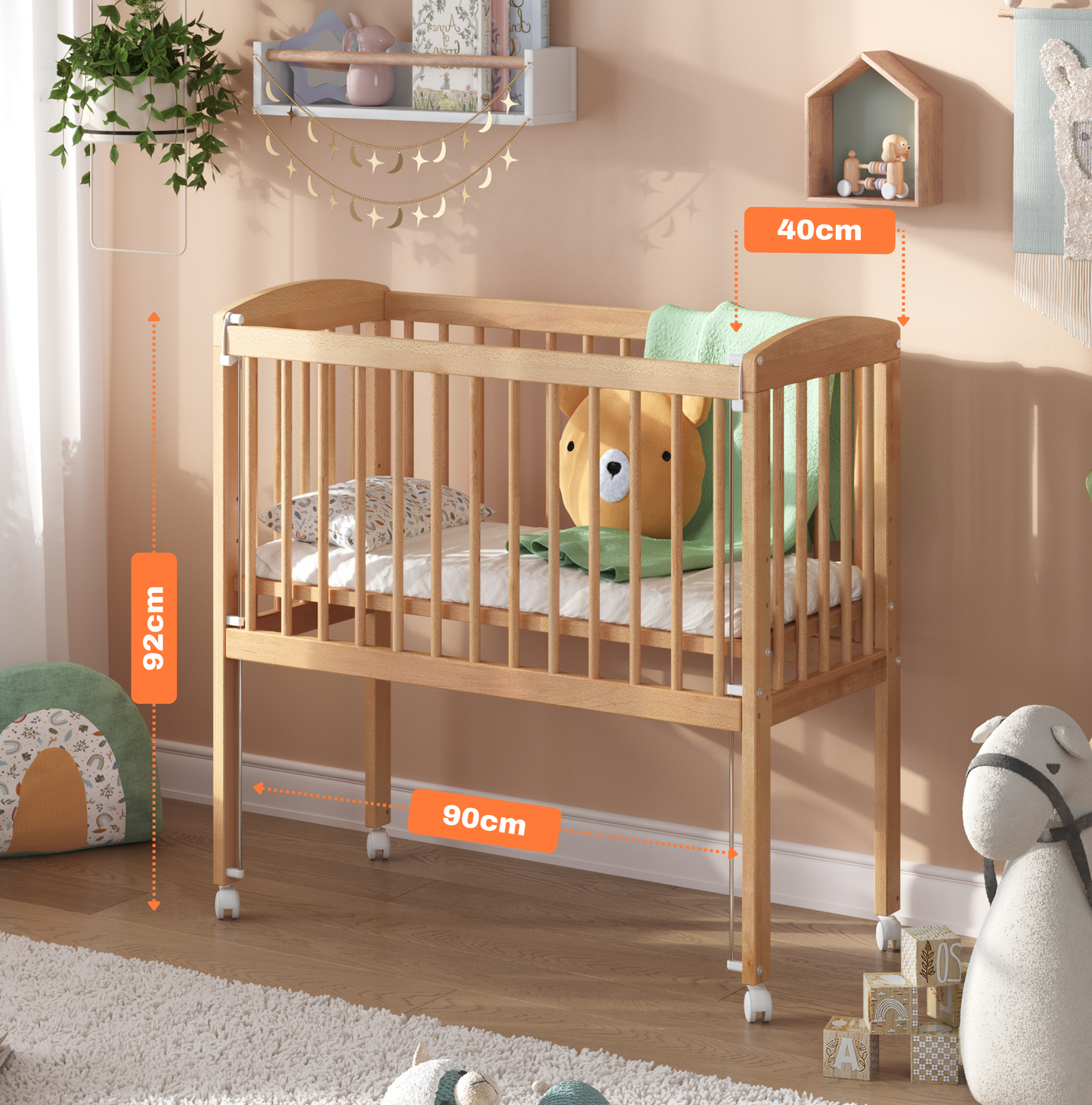 Beistellbett Leroy 90x40cm