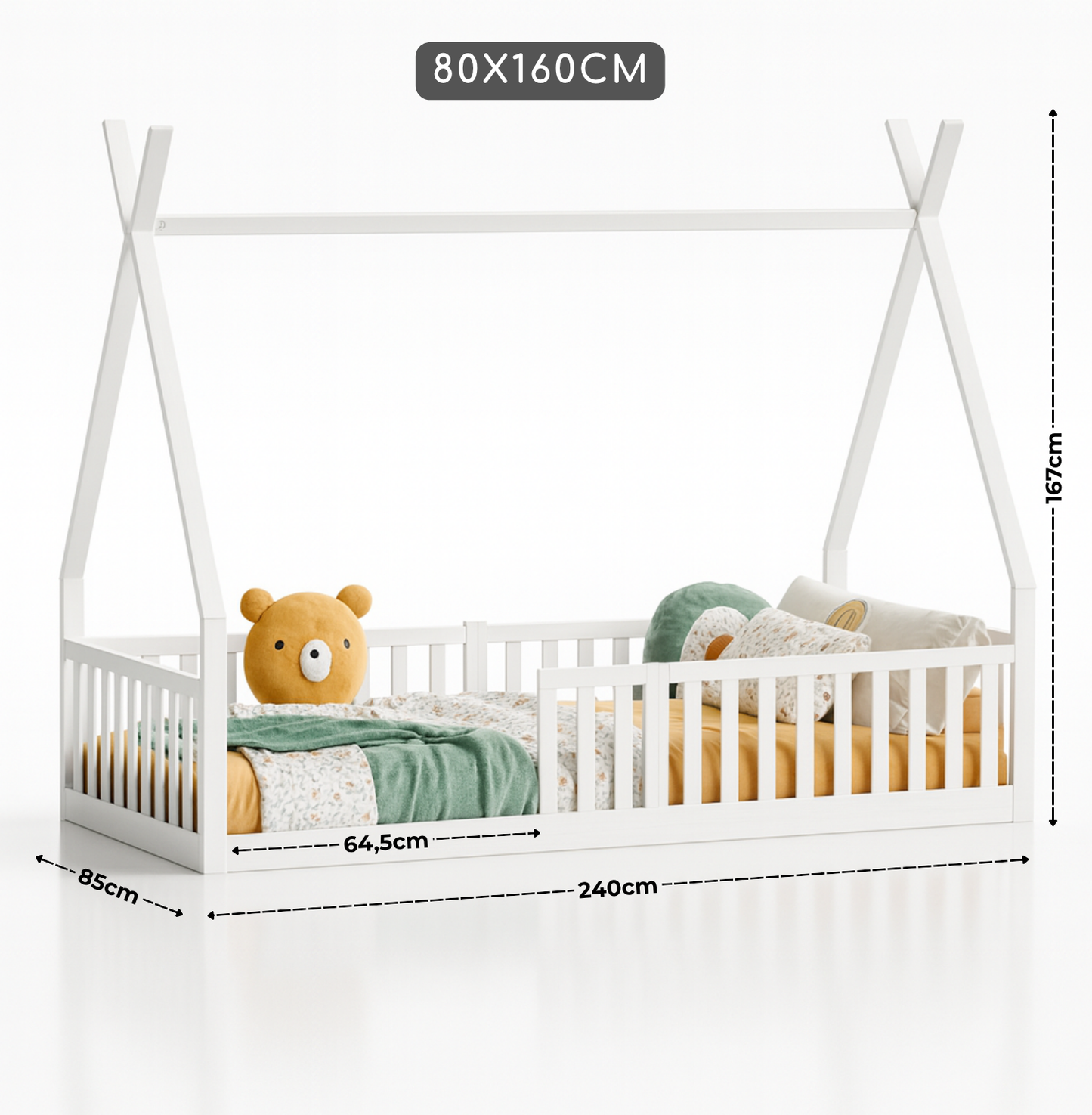 Hausbett Sky mit Musselin Dekoset