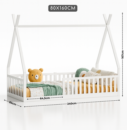 Hausbett Sky mit Musselin Dekoset