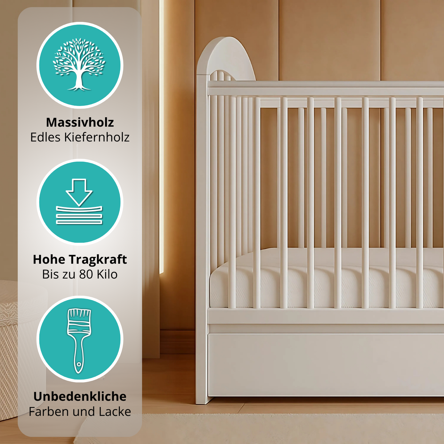 Babybett Tonja 60x120 cm