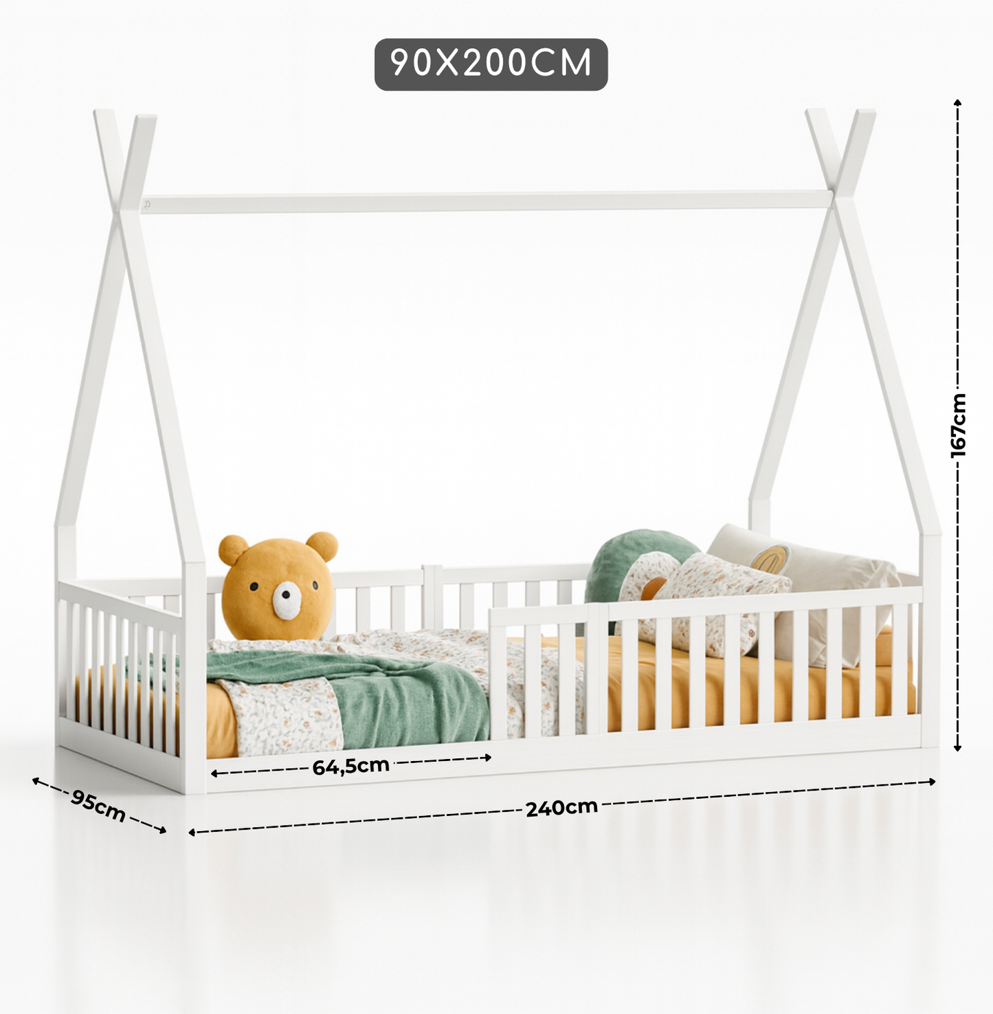 Hausbett Sky mit Musselin Dekoset