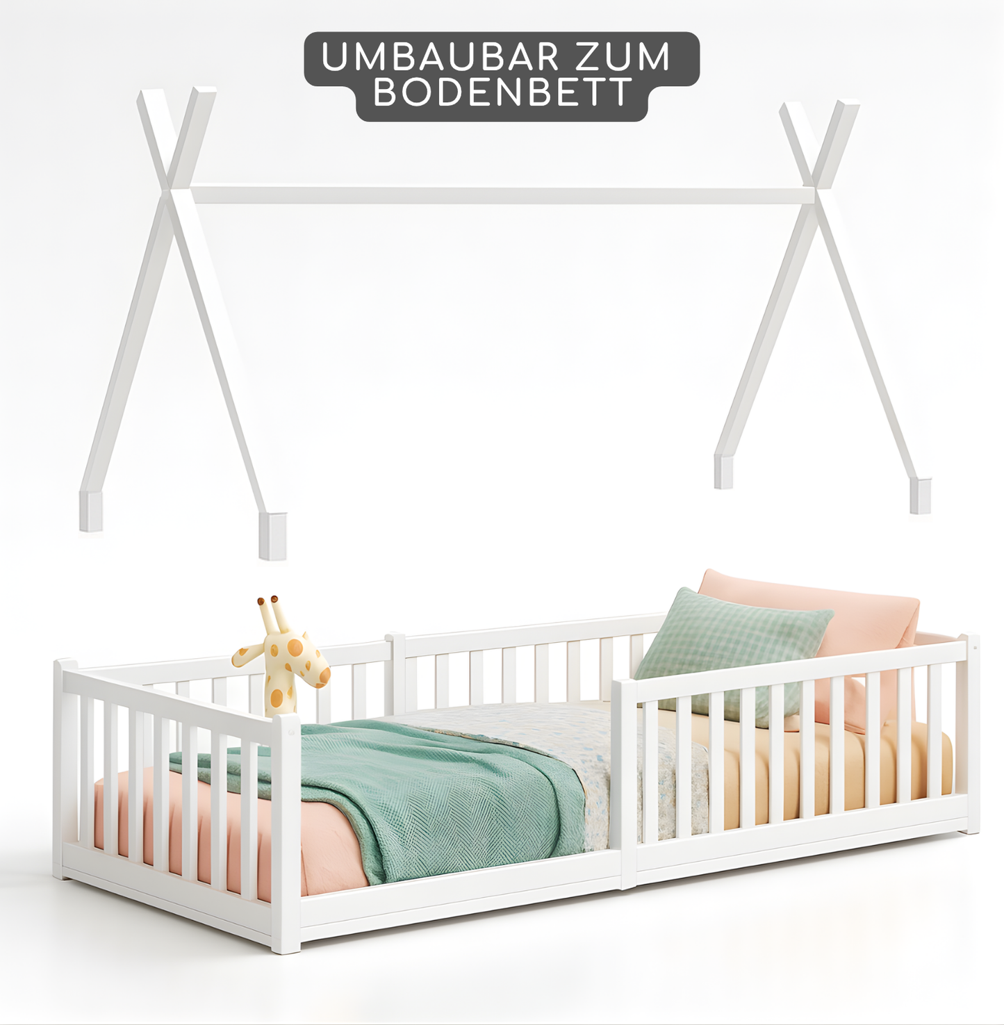 Hausbett Sky mit Musselin Dekoset