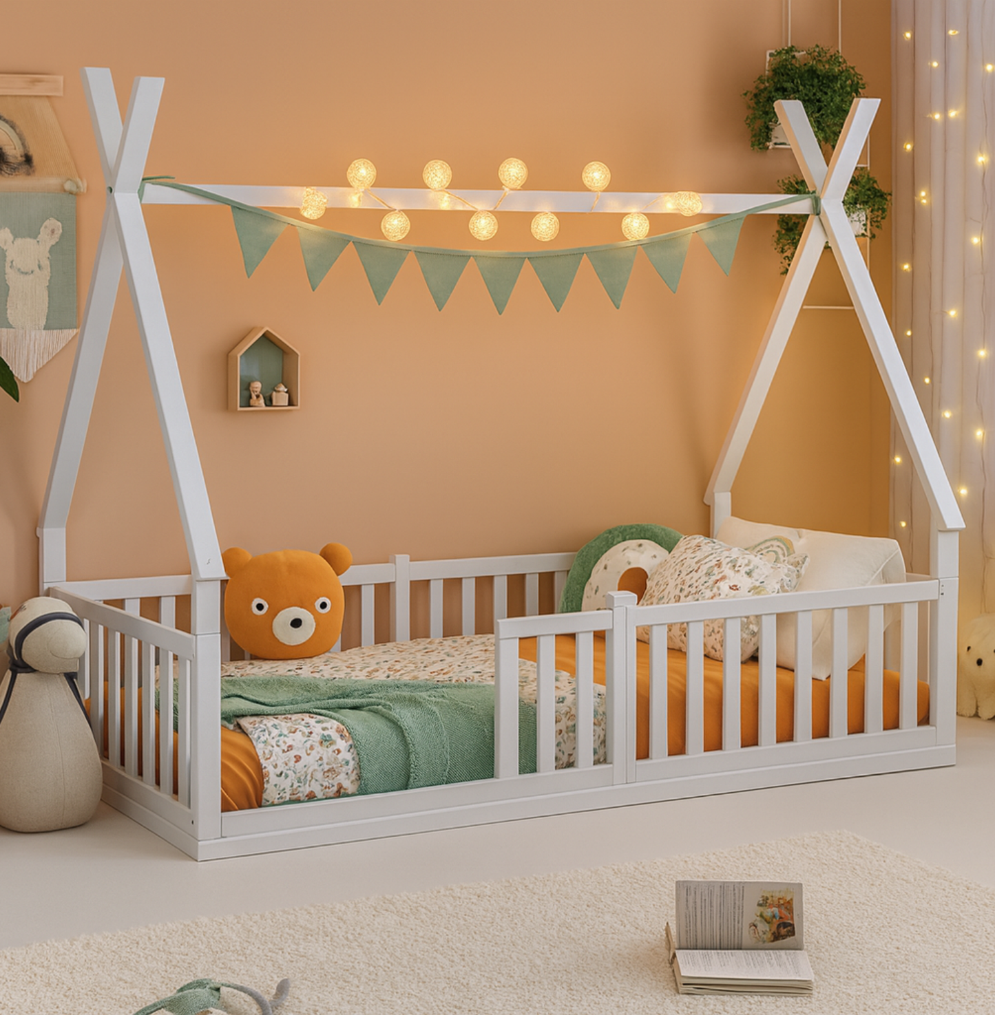 Hausbett Sky mit Musselin Dekoset