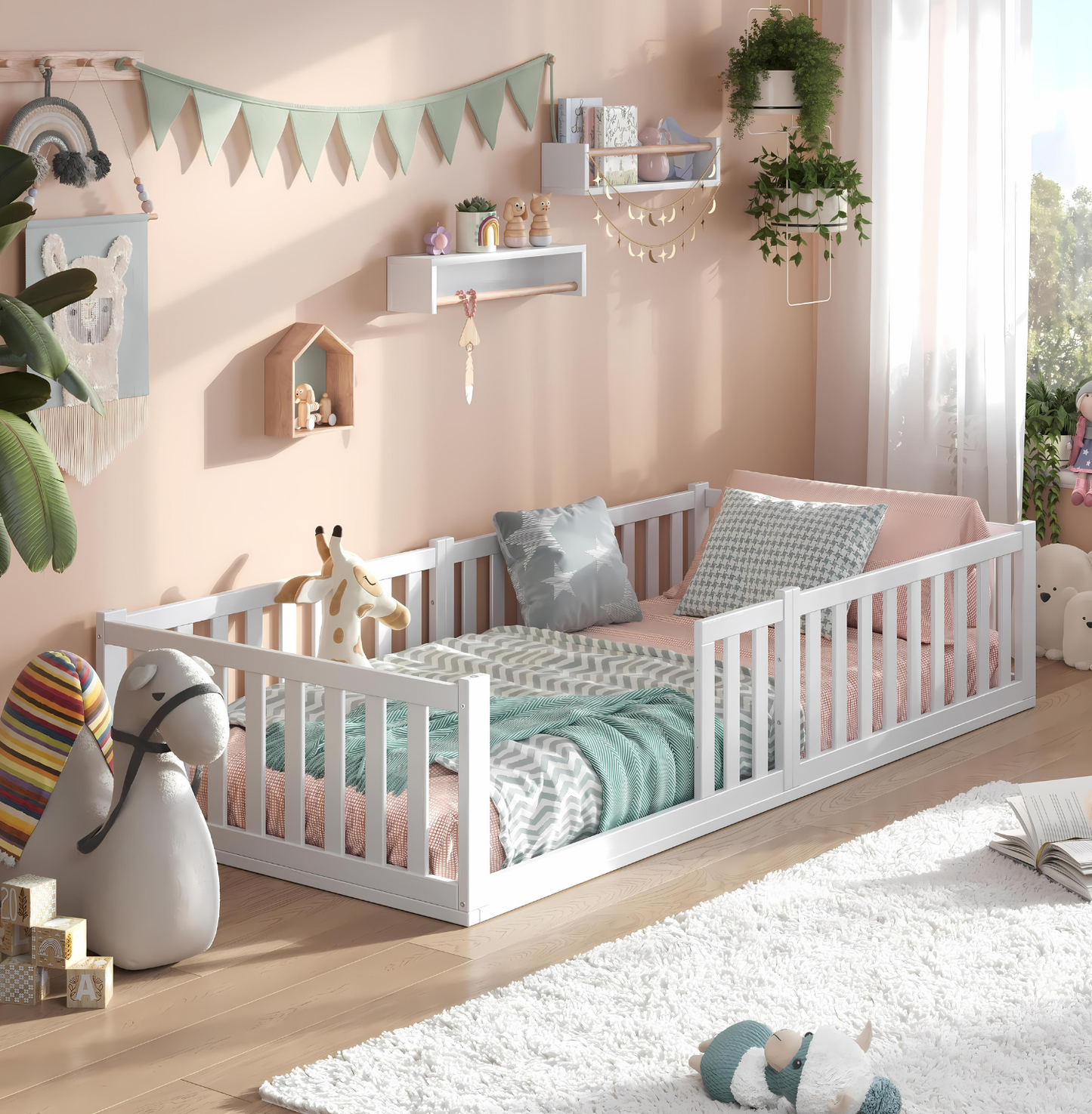 Hausbett Sky mit Musselin Dekoset