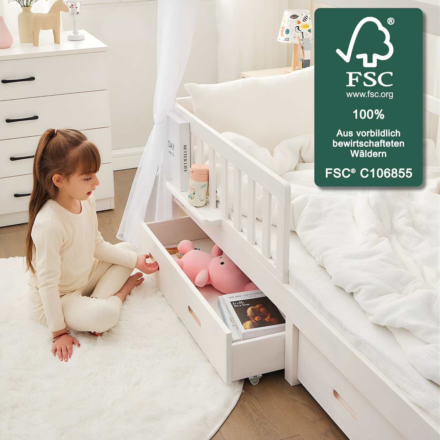 Hausbett Schubladen 2er Set.