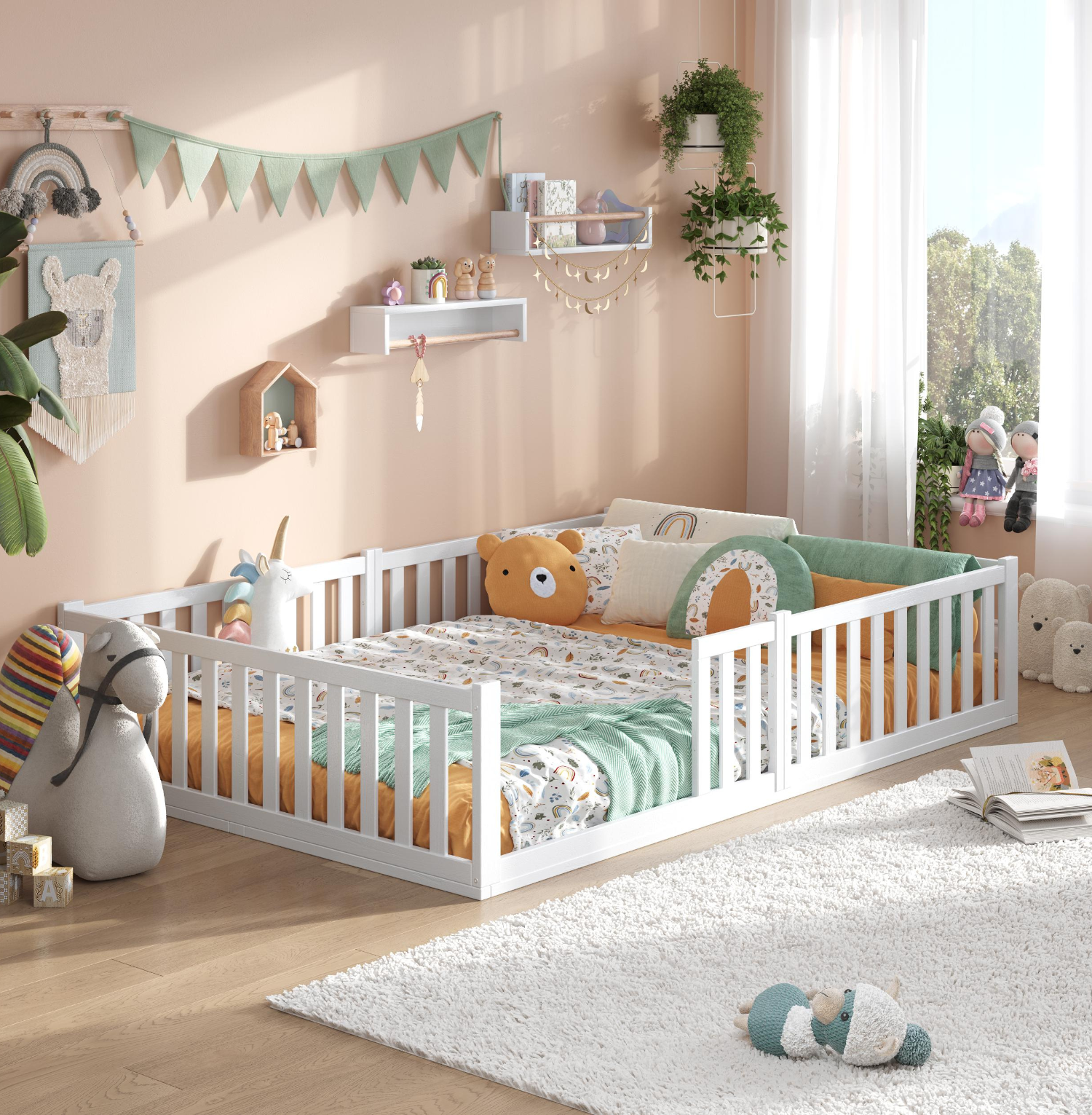 Bodenbett TITAN aus Buche Bodenbetten.