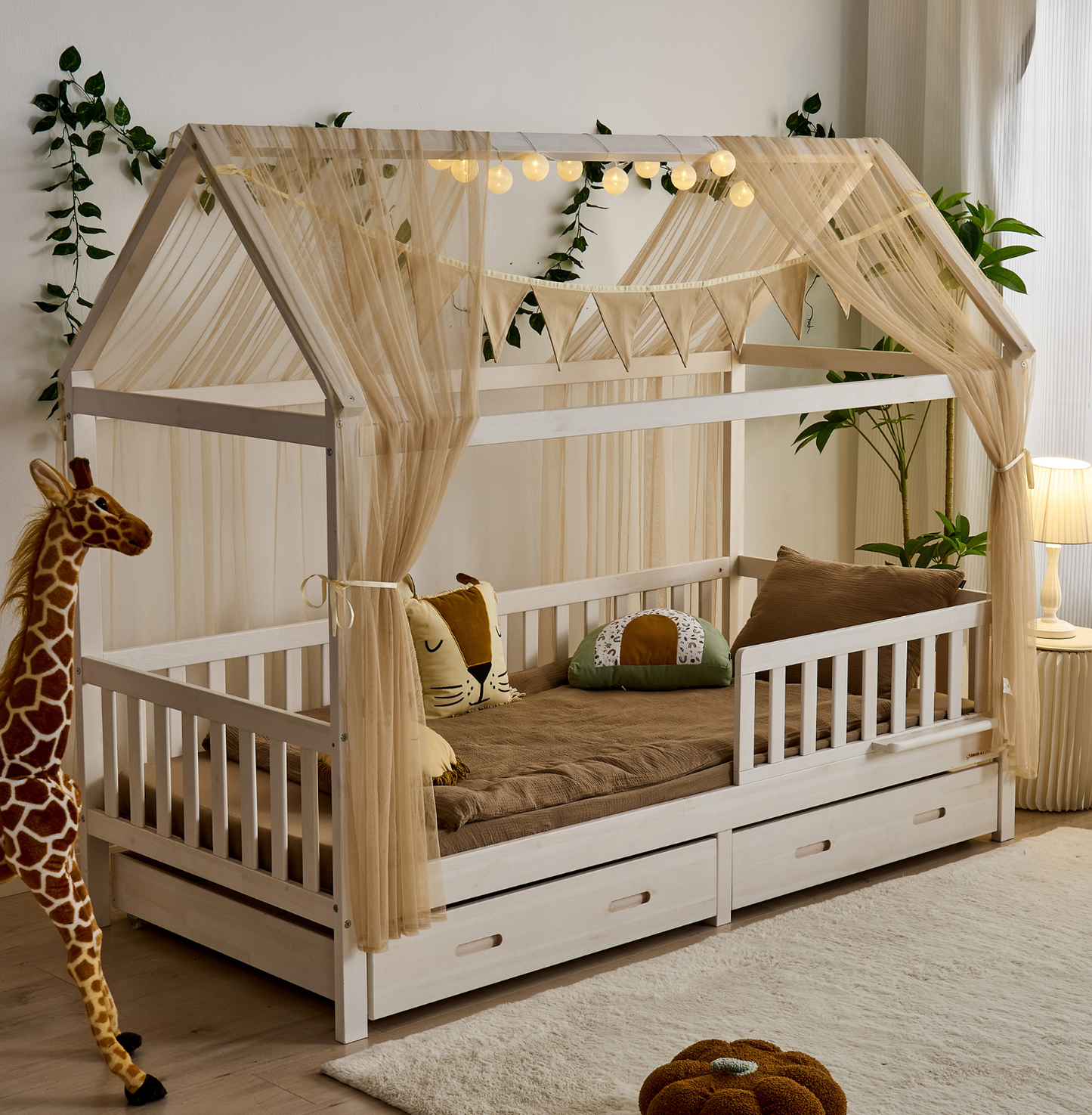 Hausbett CLOUD Komplett-Set mit Dekoset
