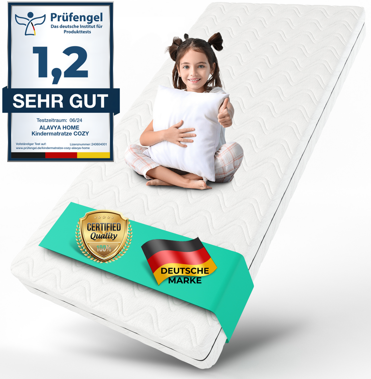 Hausbett CLOUD Komplett-Set mit Musselin Dekoset & Vorhang
